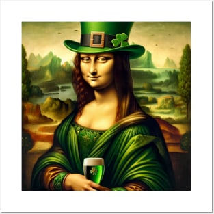 Mona Lisa's Irish Charm: St. Patrick's Day Celebration Posters and Art